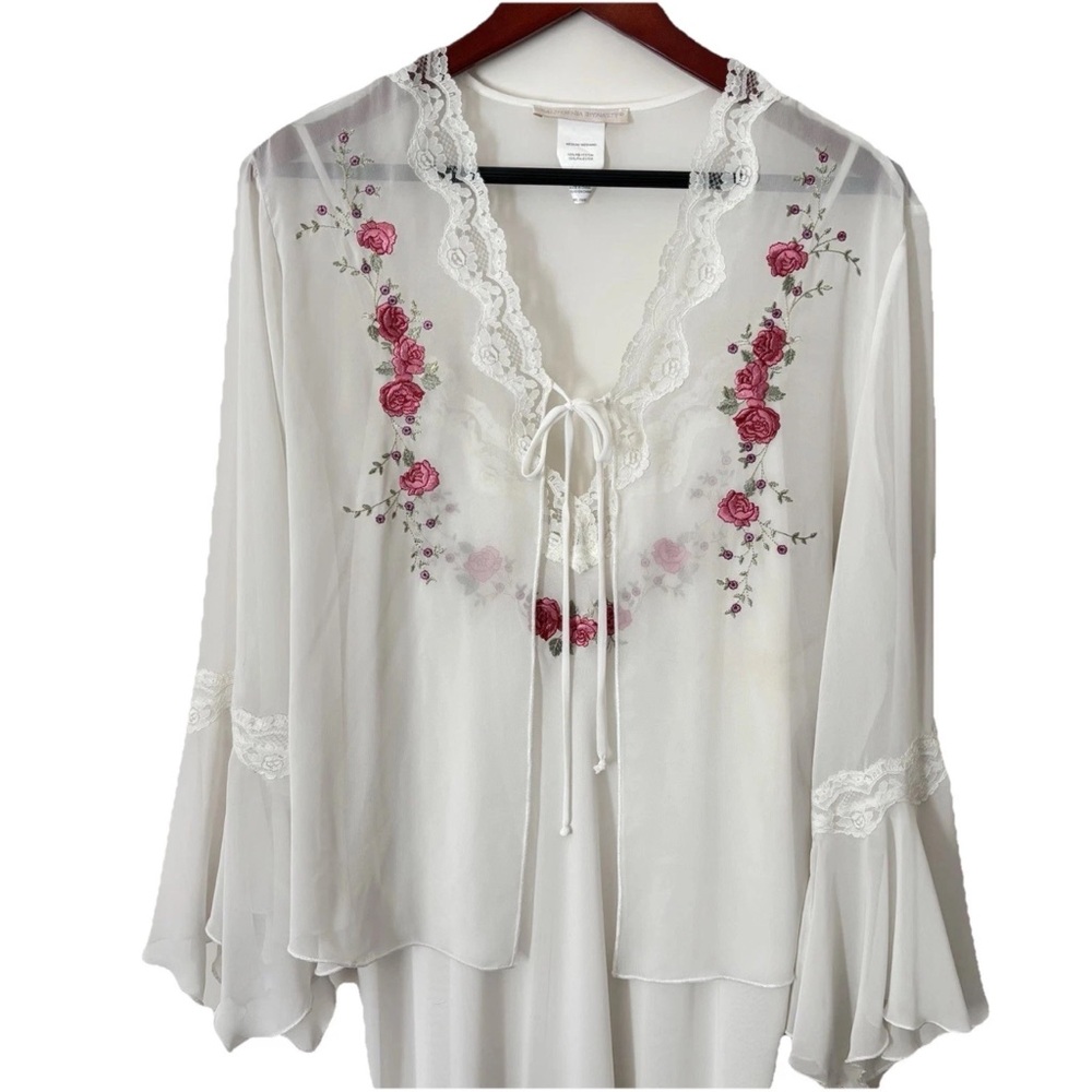 New w/Tag Old Stock Negligee Nightgown Robe Set White
